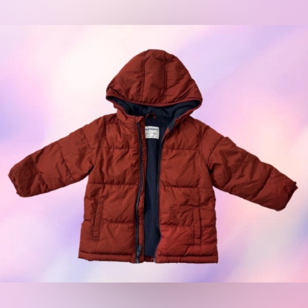 Old Navy Burnt Orange Puffer Jacket Boys Size 3T